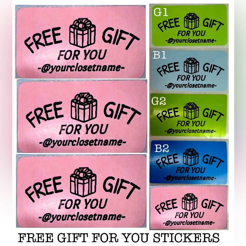 500 -FREE GIFT FOR YOU STICKERS WITH CLOSET NAME